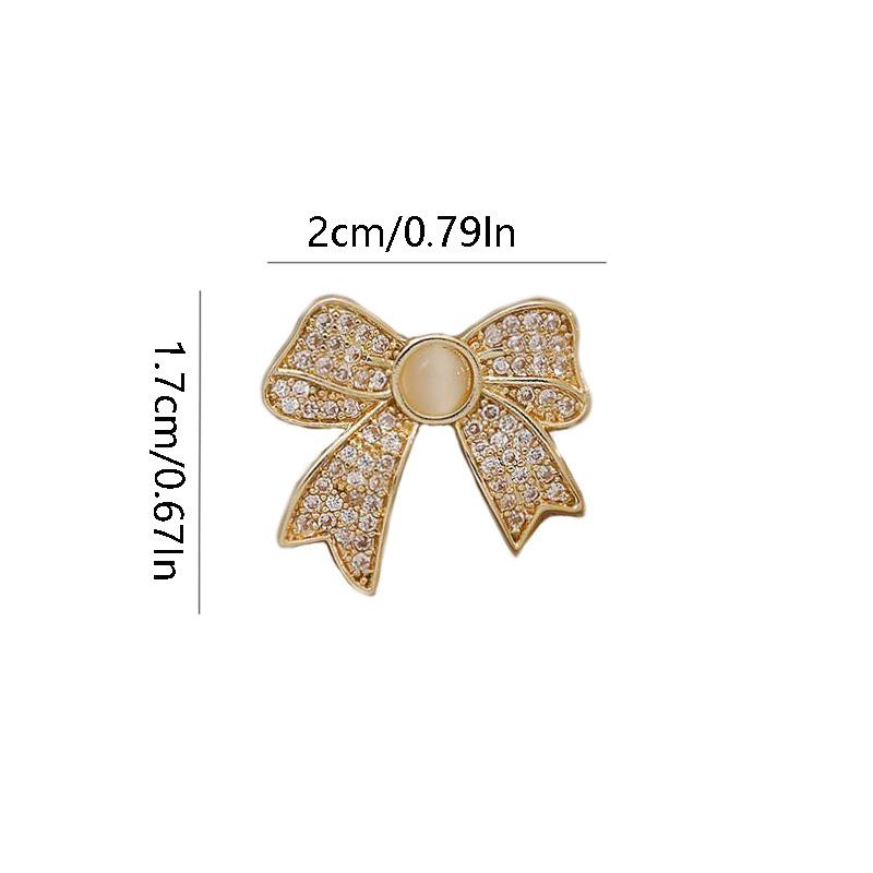 Bow Zircon Brooch Girls Collar Anti Light Button Fashion Pin Clothes Jewelry Accessories for Women Corsage Birthday Gifts
