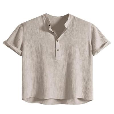 Mens Line Shirt Collarless T- Shirt for Mens Half Sleeve Tshirt for Men (Available In Plus Sizes)