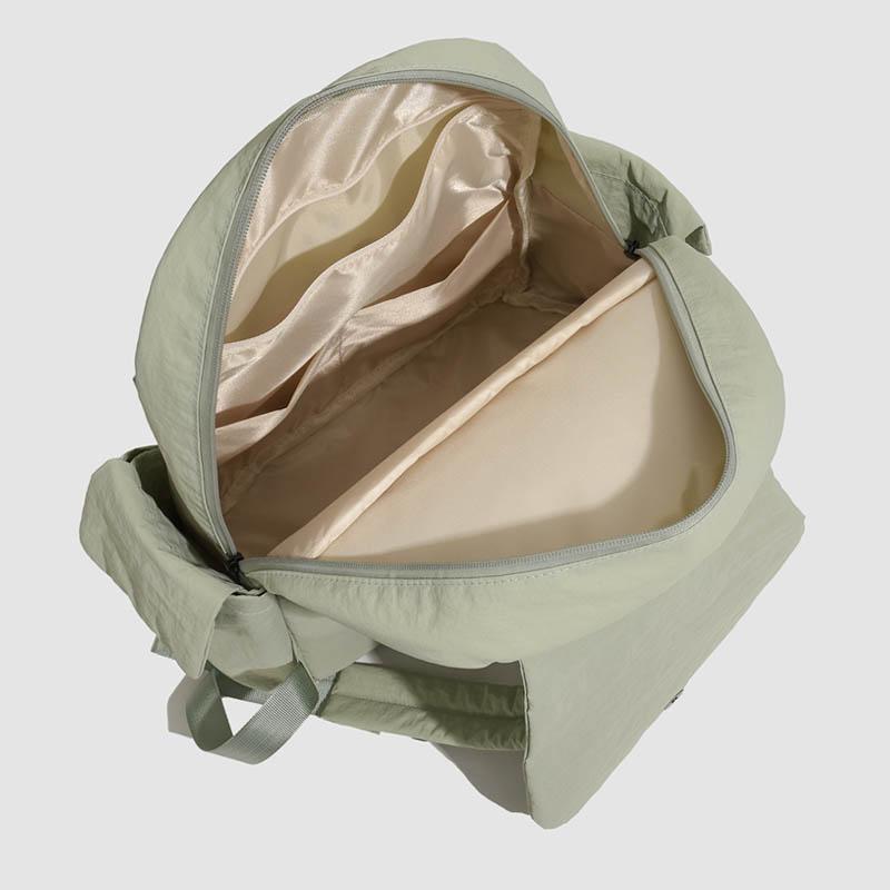 Solid Color Backpack Travel Outdoor Backpack Sports Student Schoolbag