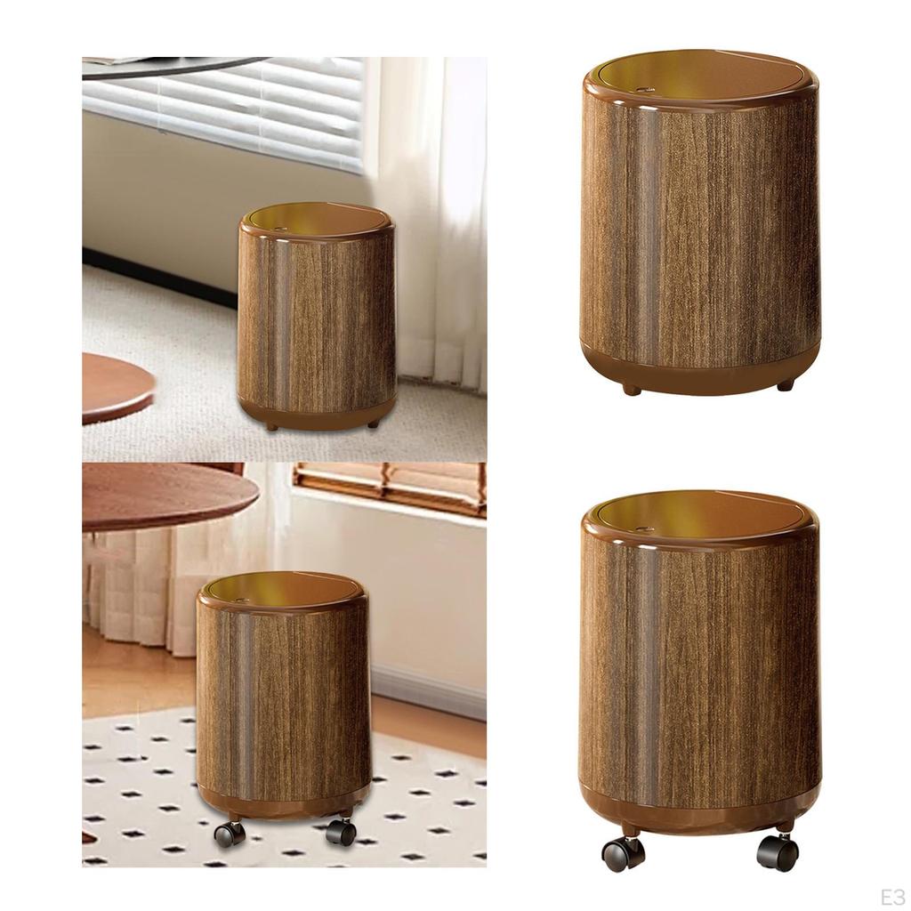 12L High Capacity Bathroom Waste Bin with Lid, Ideal for Living Room And Laundry Room.