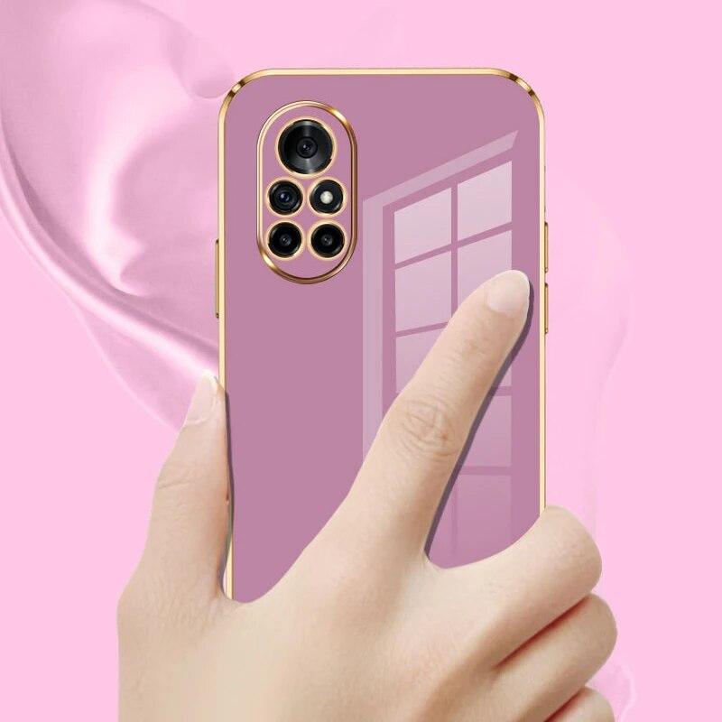 For Huawei Nova 8 Case Huawei Nova 8 Pro Cover ANG-LX1 ANG-LX2 Phone Case Luxury Square Plating Shockproof NOVA8 Pro Back Cover