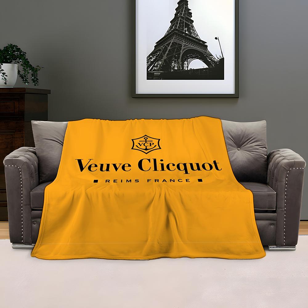 V-Veuve ClicquotS ART Decke Kinderfreundliche Flanelldecke Weich Warm Antistatisch Waschbar Ganzjahres