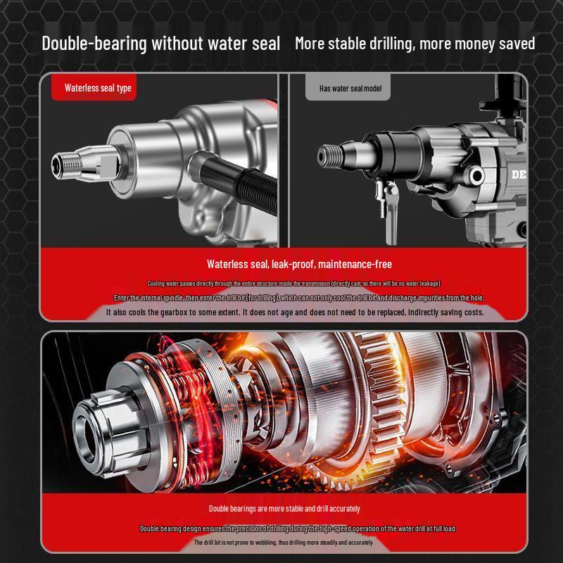 DELIXI Handheld High-Power Core Drill for Air Conditioner and Range Hood Wall Openings, Lightweight Modified Drill.