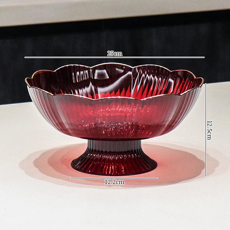 Talerz na owoce z odpływem na dnie Przezroczysta plastikowa miska na owoce Wielofunkcyjny talerz na cukierki owocowe do kuchni, przekąska na przyjęcie, taca na owoce