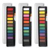 12-Color Watercolor Paint Set in Tin Box - Solid Powder Cakes for Students and DIY Projects