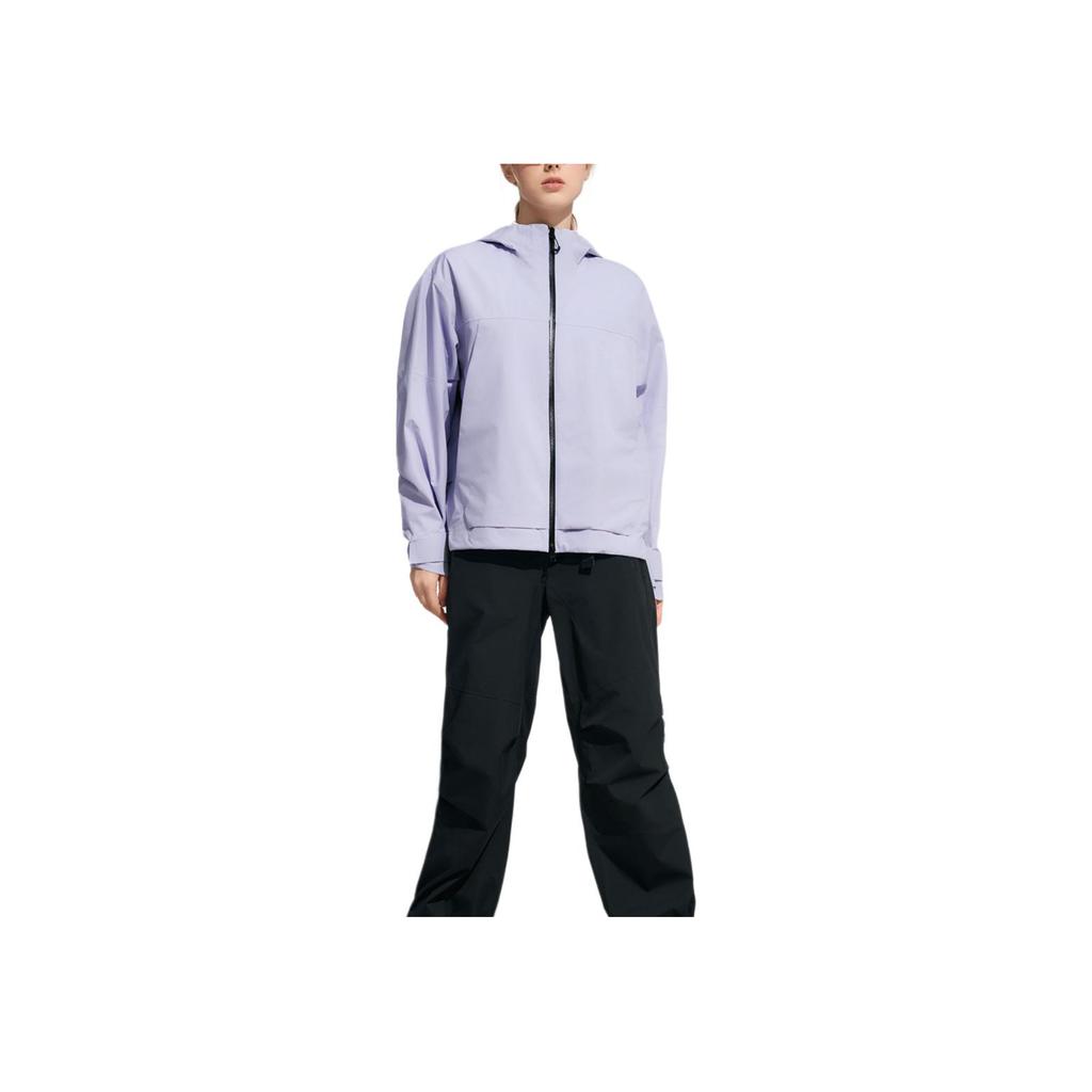 New FILA Fitness Water-Resistant Windproof Breathable Wear-Resistant Rainproof Windbreaker Jacket Unisex Soft Matte Purple A51M441706F-PR