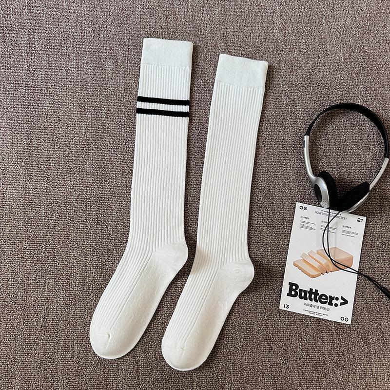 

Women s Anti-Slip Striped Calf Socks – Boneless Athletic Design for Leg Shaping, Japanese JK Style Streetwear Essential One Size