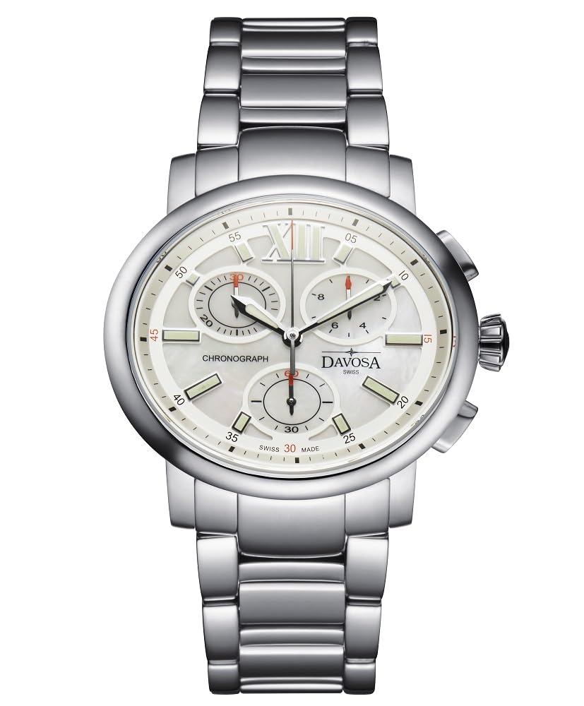 

Chronograph Watch Silver [Davosa] Swiss-made 168.578.15 Men s білий