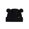 Winter cute bear hat showing face small thick wool hat big head circumference warm ear protection versatile knitted hat