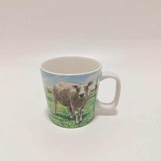 Ceramic Mug with Handle – Happy Ranch Design, Perfect for Coffee or Milk