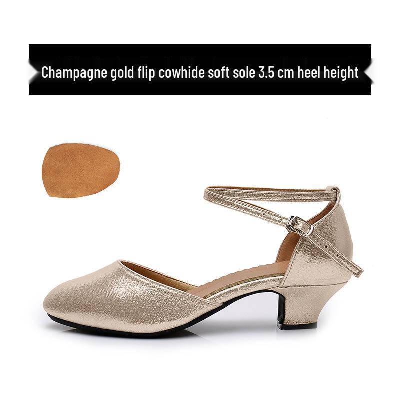 Women's Soft Sole Square Dance Shoes - High or Low Heel for Modern & Cha Cha Dance