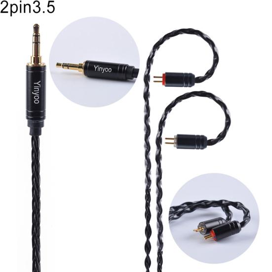 Yinyoo MMCX/2Pin/QDC 8 Core Silver Plated Copper Wire Earphone Upgraded Cable