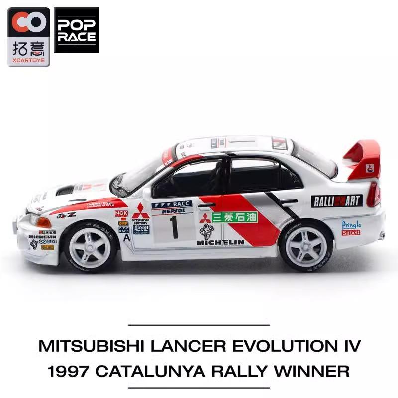 Stock Tuoyi Poprace 1:64 Mitsubishi Evo 4th Generation Iv Rally Champion Car Lancer Flower Car Alloy Model Custom Toys Gifts