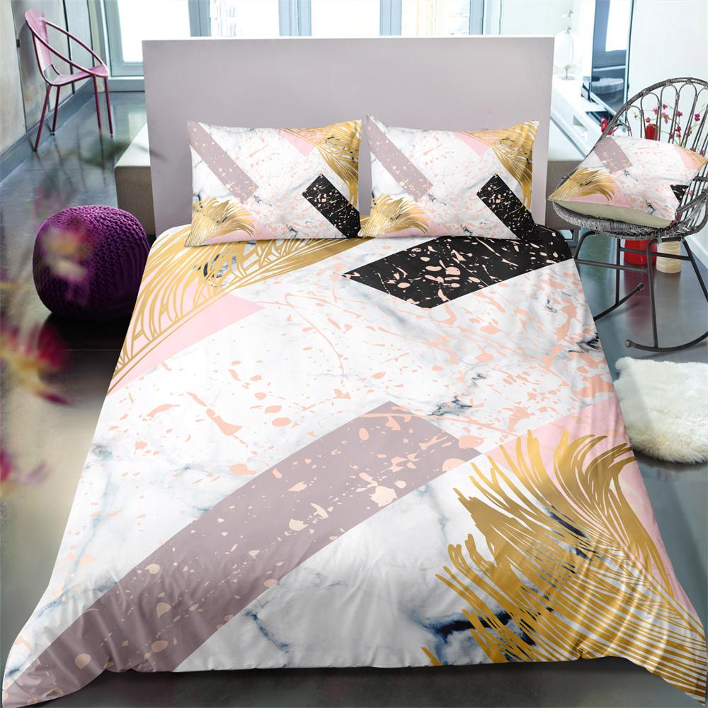 2023 New Style 3D Bedding Set Marble Printing Home Bed Clothes Children Woman Decorative Pattern King Size Comforter Cover Suit Microfiber