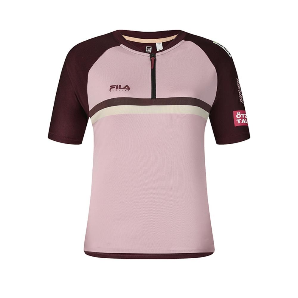 

New FILA CYCLING T Shirt Women s Lilac PR A11W528109F-PR 170/88A/L