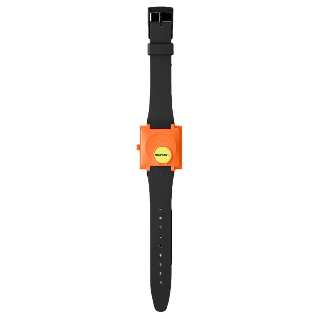 Swatch Quarzwerk 20 Meter Wasserdicht Unisex Schweizer Uhr 41,8*33,25mm Grünes Zifferblatt Biokeramikgehäuse Biosource Materialarmband SO34Z101