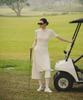 OBER GOLF Knit Wrap Layered Half Pants (Ivory)