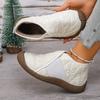 Women's high-top cotton shoes, soft-soled, anti-slip, fleece, thickened, lightweight, one-foot casual and warm cotton boots