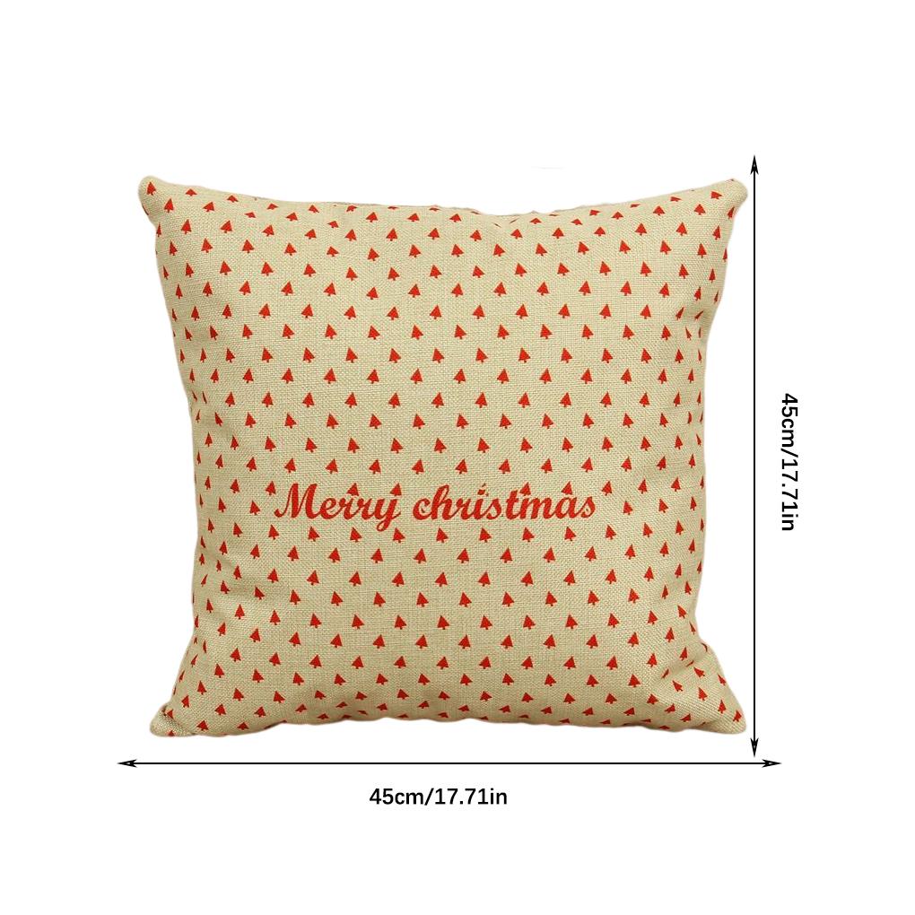 Christmas Deer Sofa Bed Home Decoration Festival Pillow Case Cushion Cover