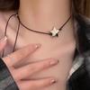 Simple Star Pendant Necklace Glass Beaded Clavicle Chain Choker Necklace Statement Jewelry Fashion Neck Chain Gifts