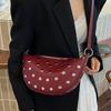 Rivet Crescent Armpit Bag Shoulder Messenger Women's Bag