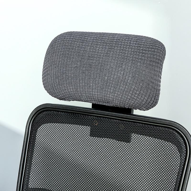 

Solid Chair Pillow Cover Elastic Office Gaming Chair Cover Swivel Head Chair Cover Chair Back Cover Stretchy Soft Stain-proof темно-сірий колір