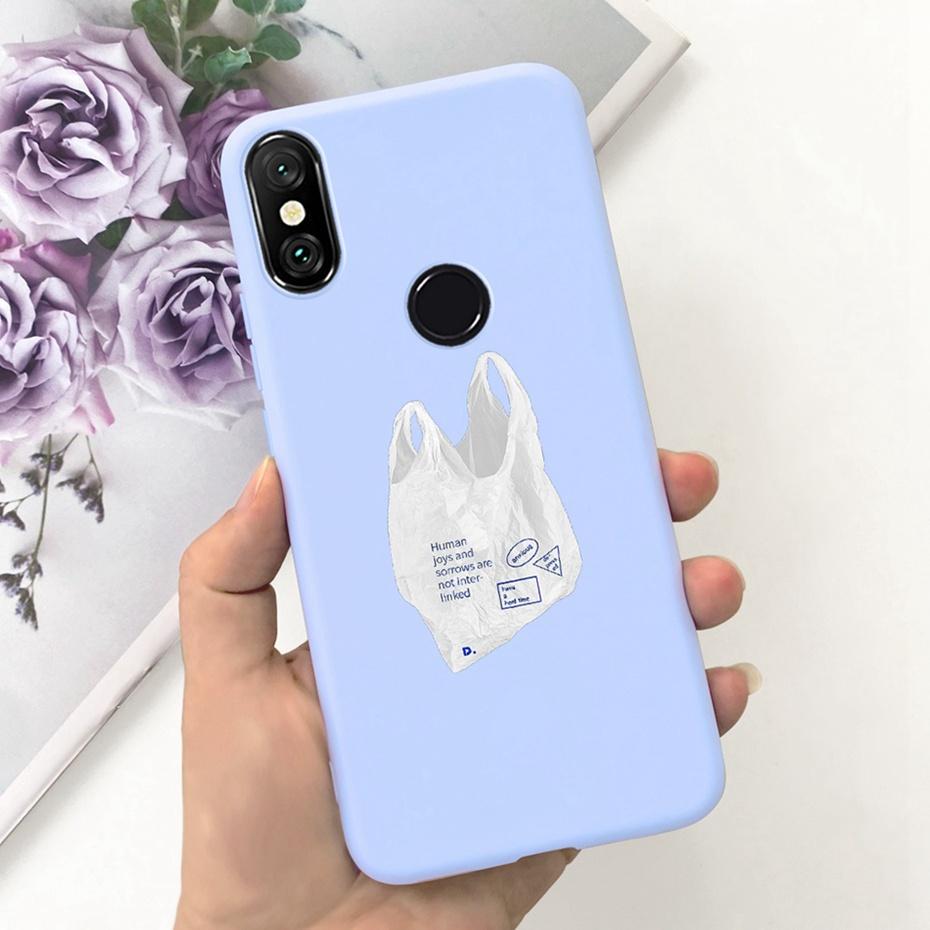 Fashion Phone Case For Xiaomi Mi A2 Lite 5.84" Candy Color Soft Silicone TPU Bumper For Xiaomi Mi A2lite Back Cover