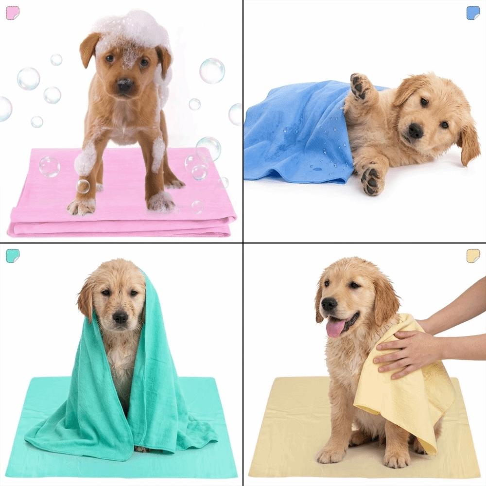 Soft Texture Dog Bath Towel Ultra Absorbent Absorbent Pet Towel Cat Drying Towel  Bath Time Use