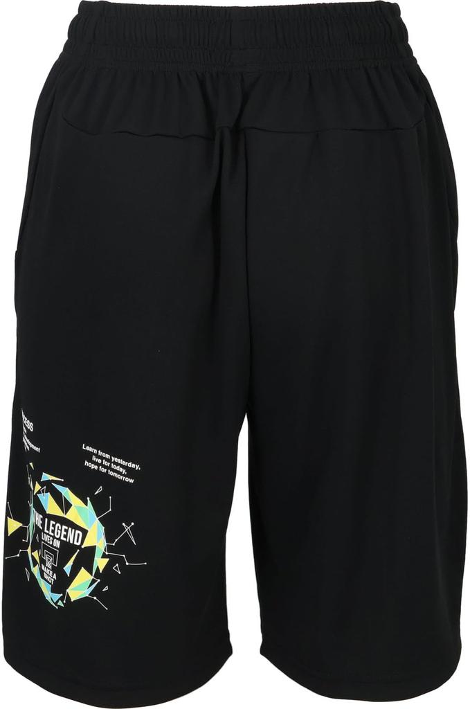 Converse CB442855 Basketball Junior Practice Pants Black X White Shorts, (with Pockets), Sweat-Absorbent, Quick-Drying, Kids,
