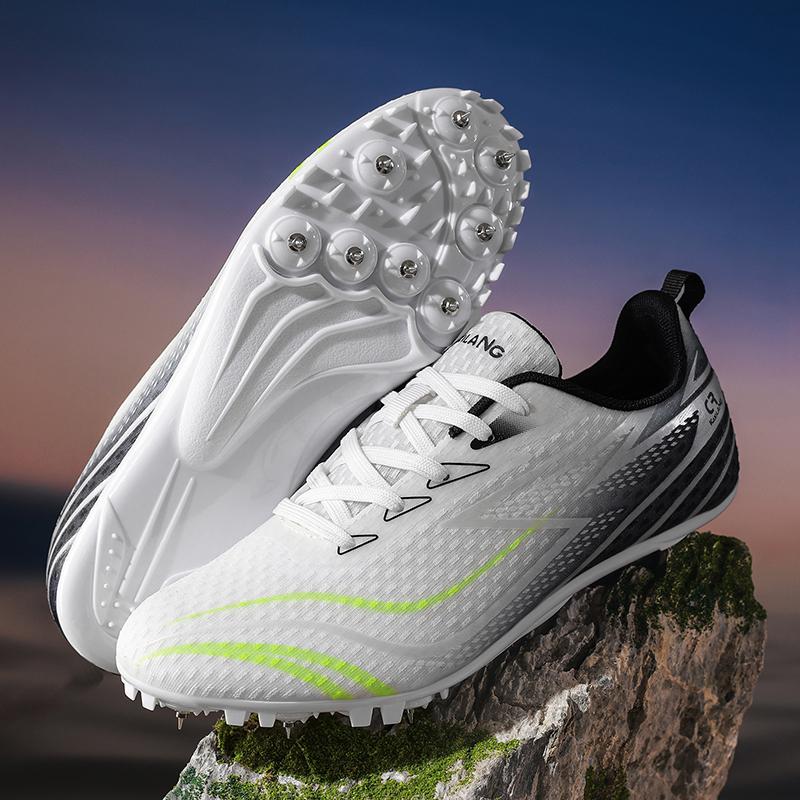 Men Sprint Shoes Long Jump Light weight Professional Running Athletic Track Spike Soft Field Non Slip Nails Race Racing Match