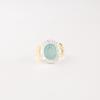 Aqua Chalcedony Gemstone 925 Stamped Silver Jewelry Handmade Ring For Christmas RR-61-18