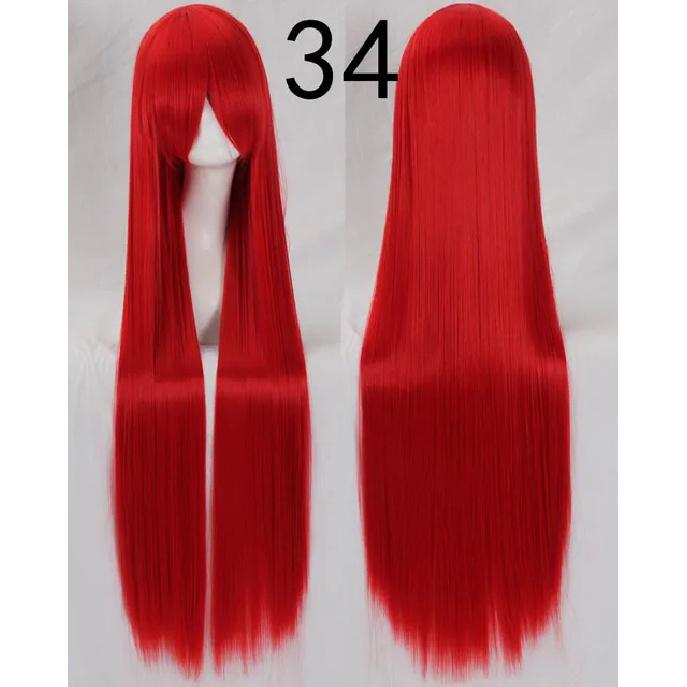 

Длинные синтетические волосы Лолиты, белые, фиолетовые парики, термостойкое волокно, черный прямой парик для вечеринки, шиньон для косплеера