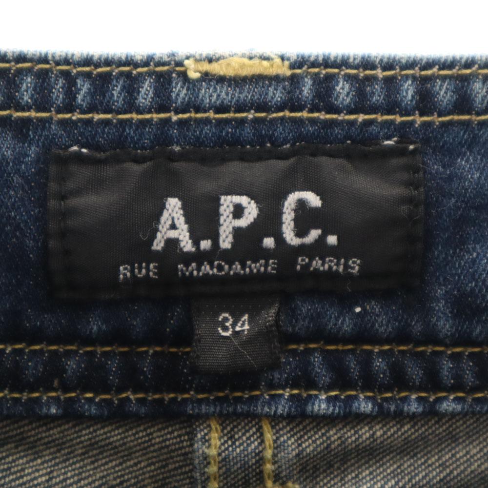 A.P.C. Denim Pants 34 Indigo Blue Jeans Women Used