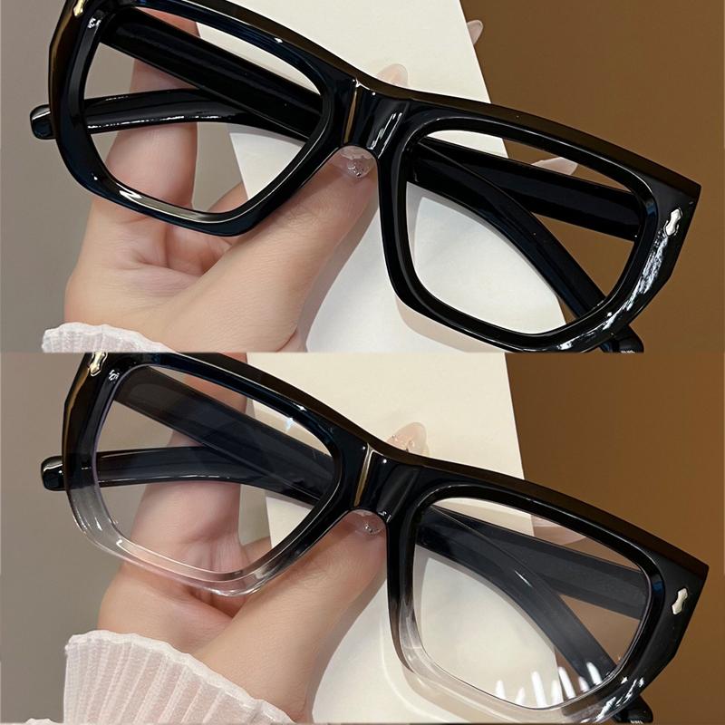 2Pcs Fashion Square Glasses For Women Classic Blue Light Blocking Men Daily Life Stylish Brand Designer Eyewear
