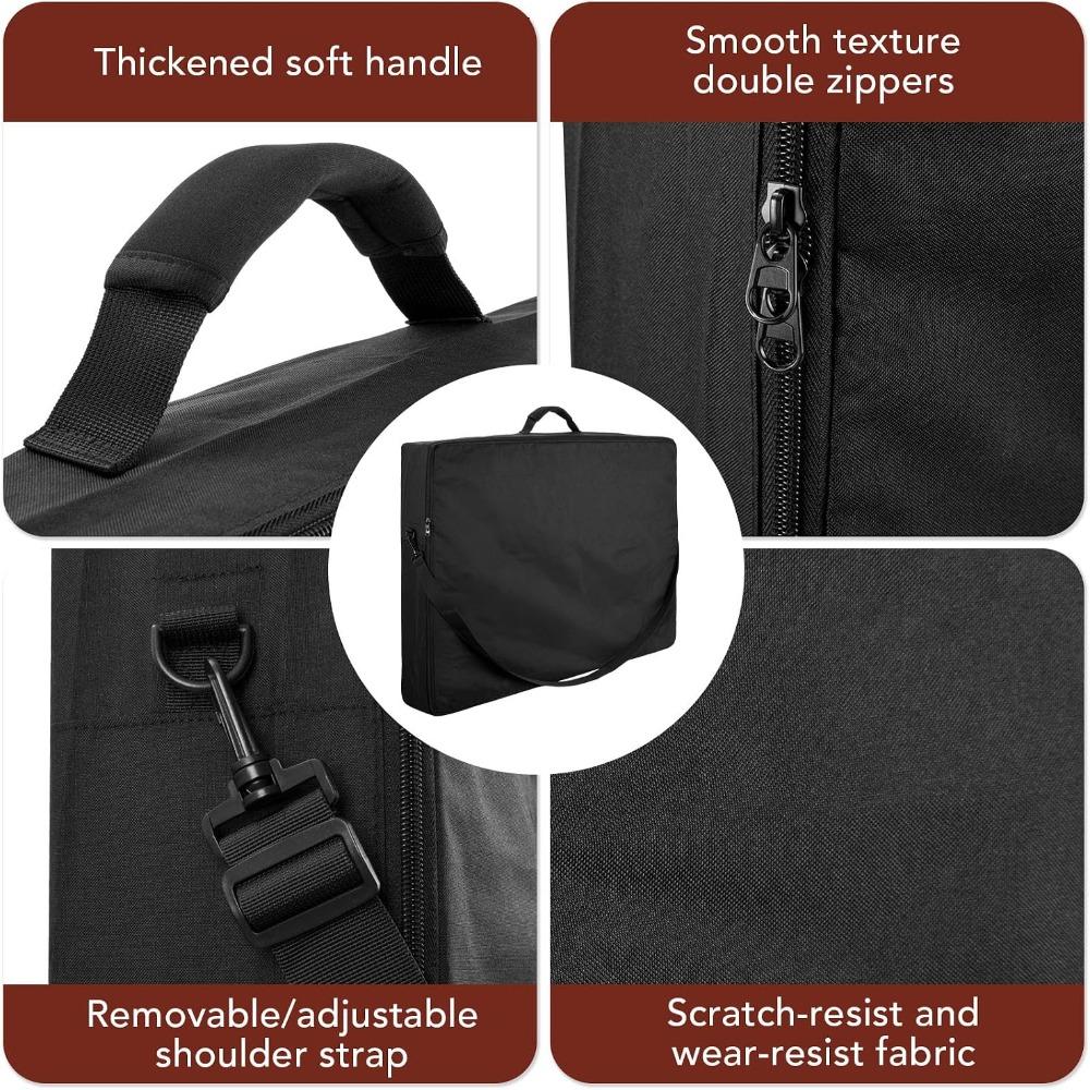 Zippered Pocket Camping Chair Storage Bag Adjustable Shoulder Strap Travel Case  Fishing