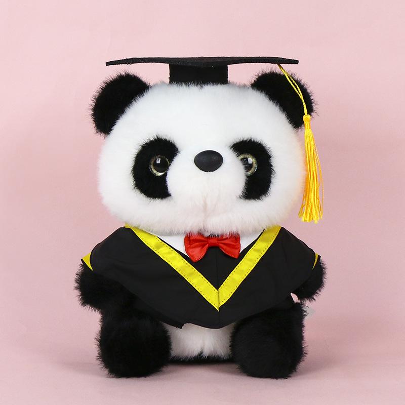 Graduation Panda Plush Toy - Customizable Doctor/Bachelor Uniform Gift