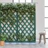 Waterproof Shower Curtain with Lattice and Vine Design for a Fresh and Inviting Garden Inspired Bathroom Decor Experience