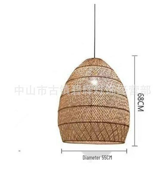 Japanese Rattan Pendant Light for Restaurant, Bar, Bedroom, Study, Tea Room, or Tatami Homestay