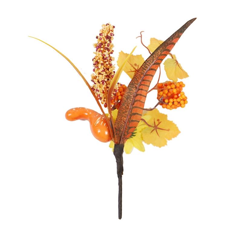 Thanksgiving Autumn Maple Leaf Decoration Accessories Halloween Pumpkin Pine Cone Decor Props Simulation Leaf Cuttings
