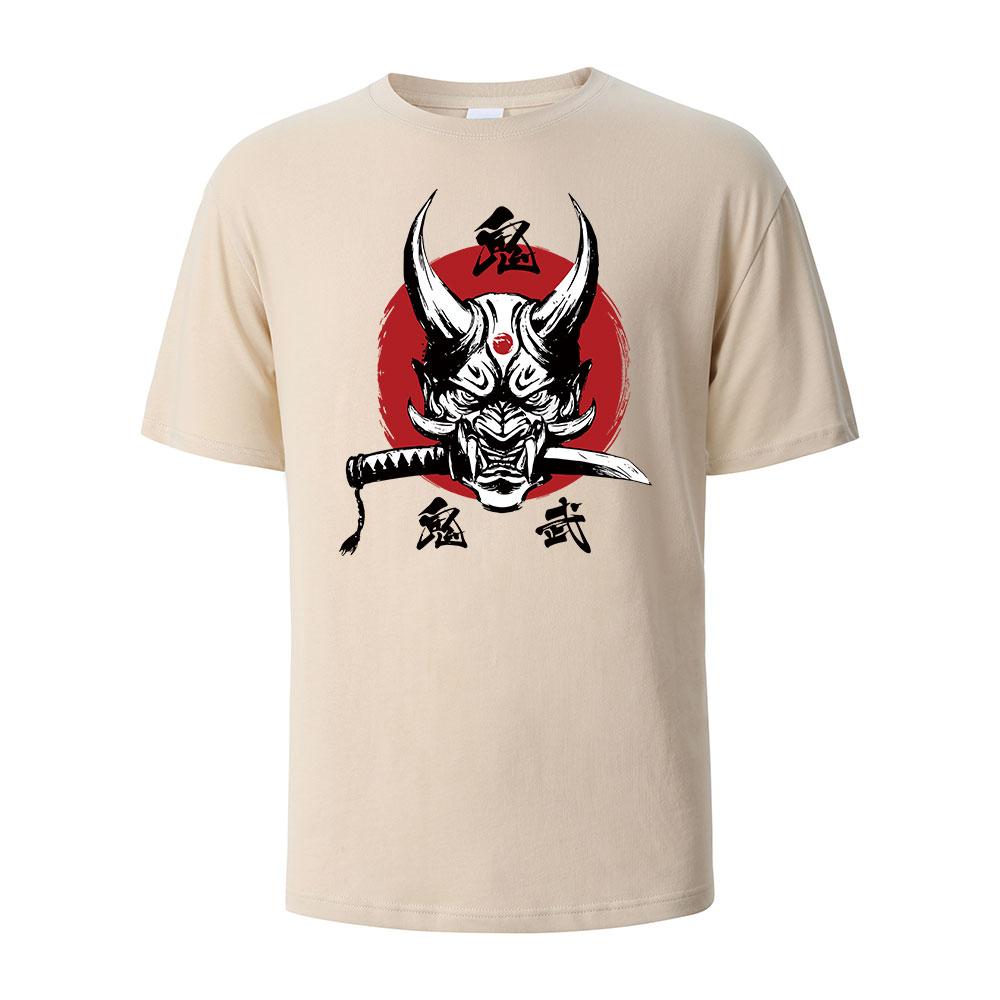 Onimusha Graphic Printed Mens TShirts 100 Cotton Breathable Comfortable Tops For Men Summer Oversize Harajuku Men Clothing