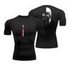 Men Compression Shirt Sports Comfortable Quick Drying Gym T-shirt Fitness Sweatshirt Quick-Dry High-Elasticity Top Sweat Absorbing Tight Fit