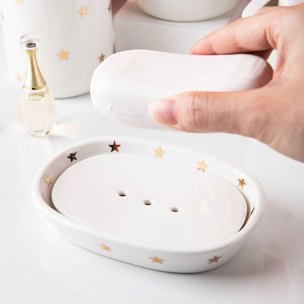 Eco Friendly Ceramic Soap Holder Nordic Style Soap Box Self Draining Soap Dish  Travel