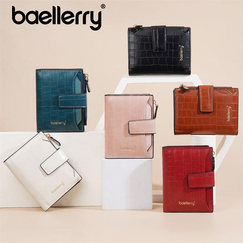 Baellerry Women Fashion Short Wallets Classic Hasp Bi-fold Purse Casual Card Holder Purses