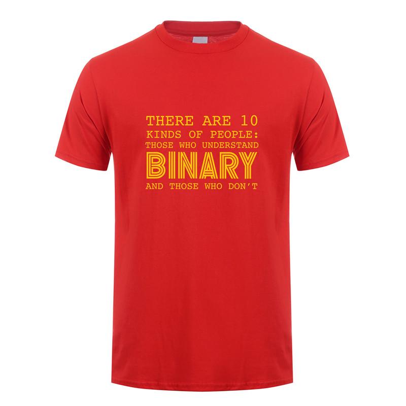 Summer Style There Are 10 Kinds Of People Those Who Understand Binary T Shirts Men Funny Programmer Computer T-shirt OT-982
