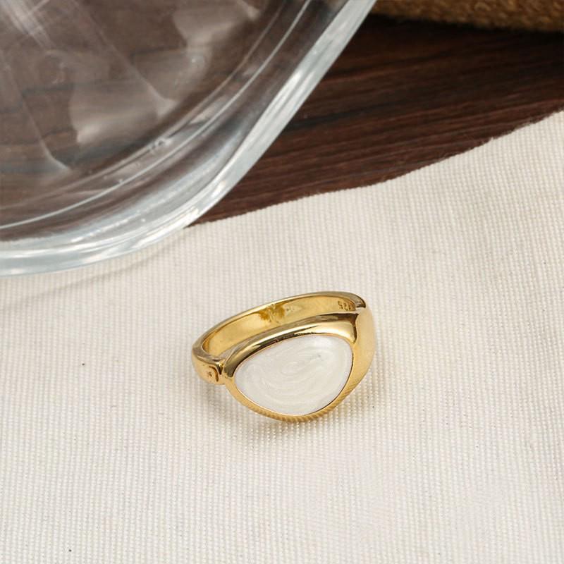 Korean Style Geometric Square Open Ring - Retro Fashion Temperament Index Finger Ring for Women Adjustable