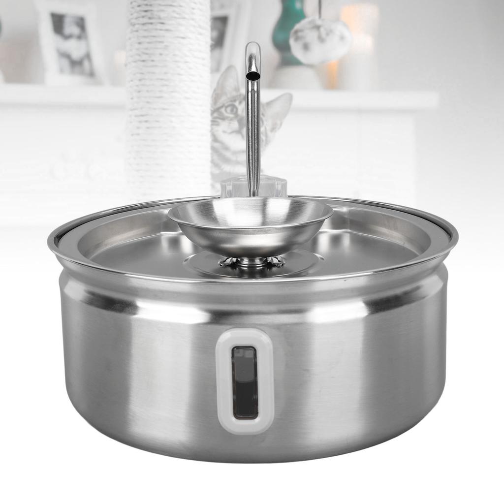 Cat Water Fountain Stainless Steel 3.2L Automatic Circulation Pet Drinking Dispenser Quiet Dog Drink