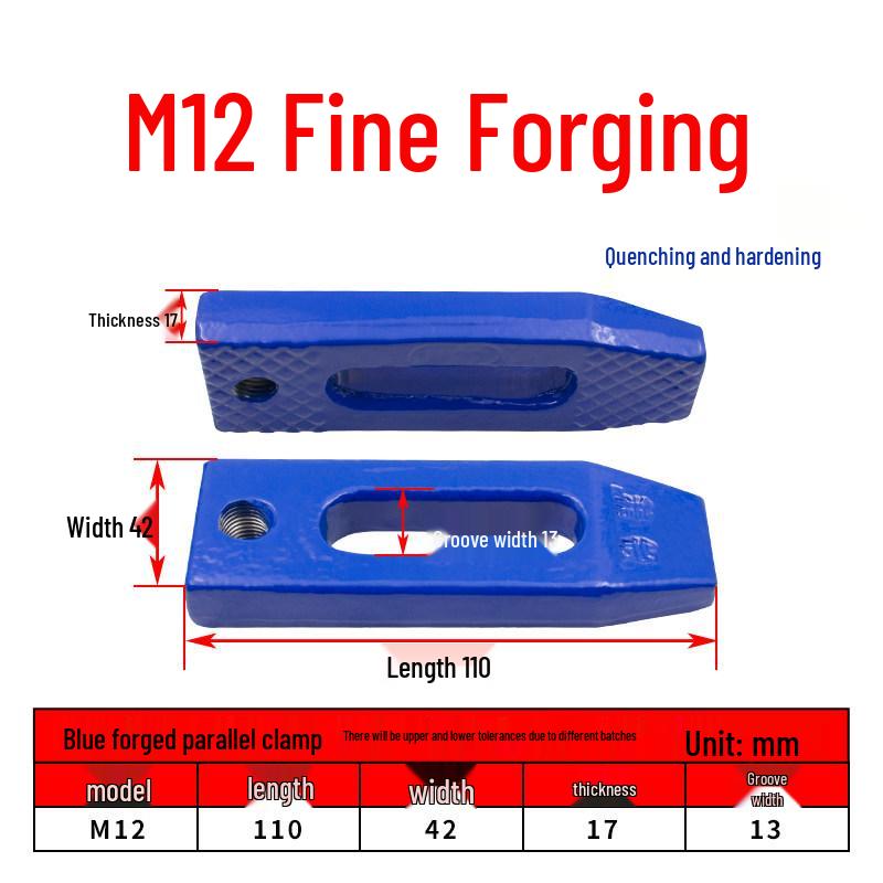 Blue Hardened Mold Press Plate with Adjustable M12-M20 Mold Clamp and Pins