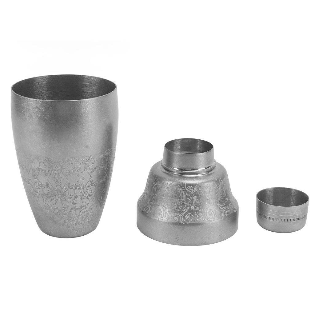 Cocktail Shaker 304 Stainless Steel Boston Shaker Mixer with Built In Strainer for Bar Home