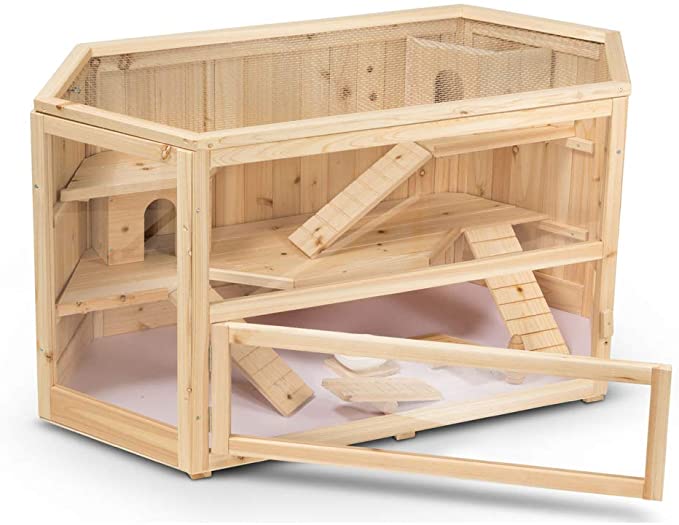 Fashion Three Layer Solid Wooden Hamster Cage