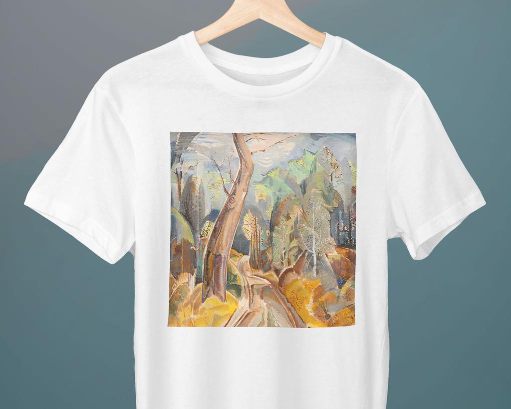 Woods Road, Will Henry Stevens Painting, Unisex T-Shirt, Art T-Shirt, Gift for Her, Gift for Him, Art Lover Gift